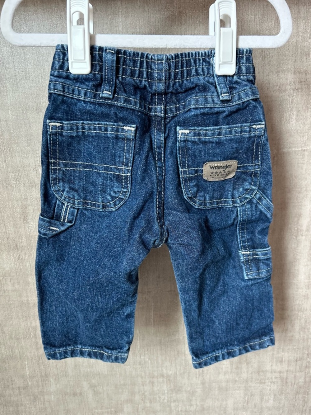 Vintage Wrangler Dark Blue Kids Denim Jeans with Utility Pockets